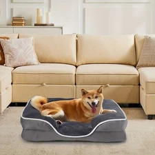 Fabric Dog Pet Sofa Bed Couch Bed Waterproof Foam Removable with Washable Cover