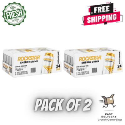2 Pack Rockstar Sugar Free Energy Drink, 16 fl. oz., 24 pk. - FREE SHIPPING