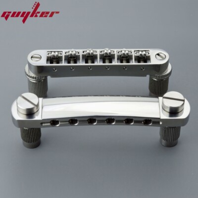 Guyker Titanium Alloy Tune-O-Matic Roller Saddle Guitar Bridge +Guitar Stop Bar