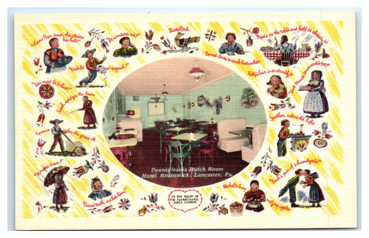 LANCASTER, PA Postcard - DISTELFINK THROW PAPA DOWN HIS THE LANCASTER, PA Postcard - DISTELFINK THROW PAPA DOWN HIS THE