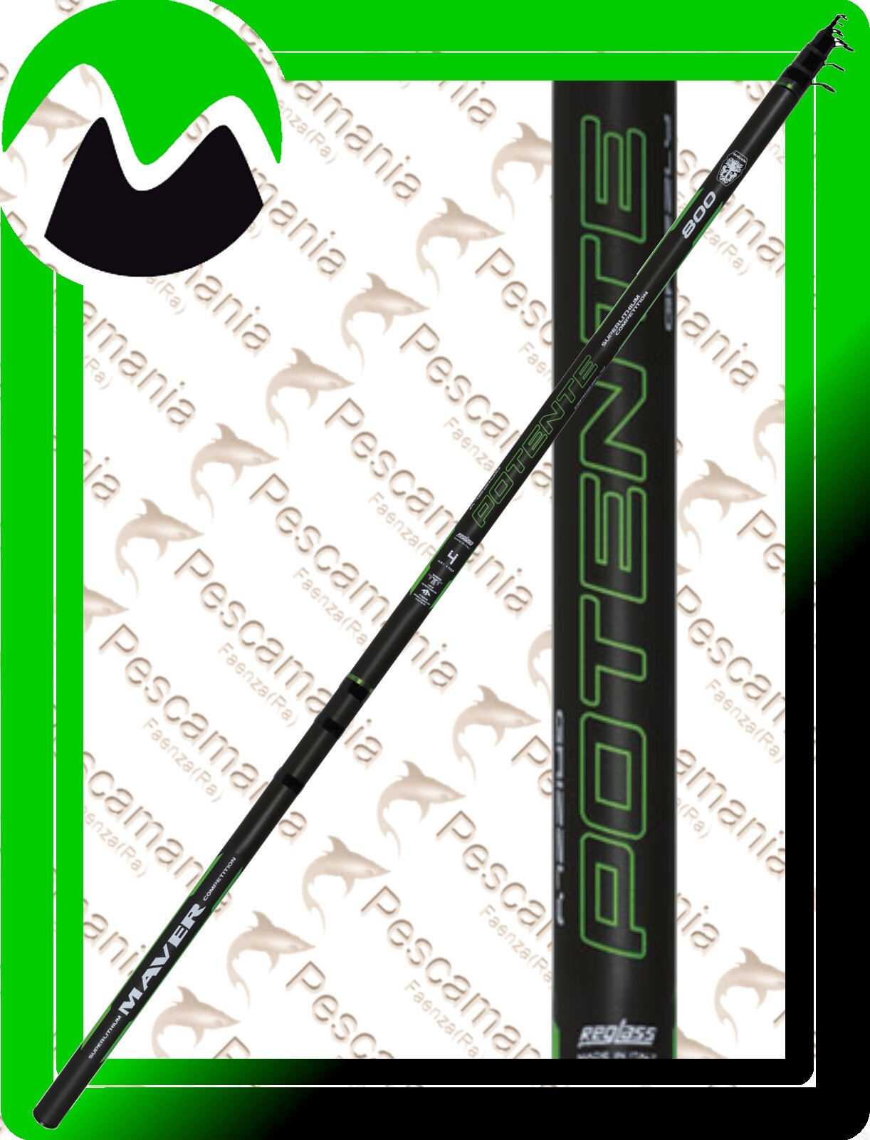 Canna Maver GRIZZLY POTENTE 9,0 mt. teleregolabile torrente