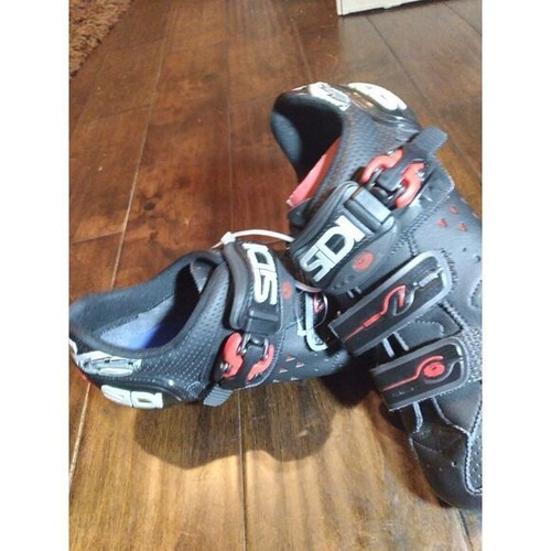 SIDI Cycling Shoes Road Bike Buckle Straps Black Red EU43 US9 - Picture 5 of 6