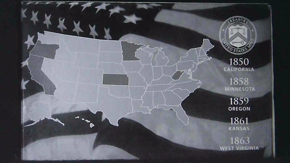 2005-S US Mint State Quarter Silver Proof Set 5 Coins 21ohoc0928-1 - Image 2 of 4