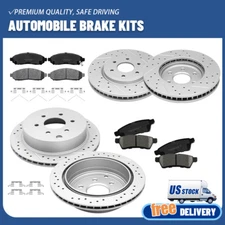 Front Rear Brake Rotors+Ceramic Pads Kit Set for Nissan Frontier Xterra Equator