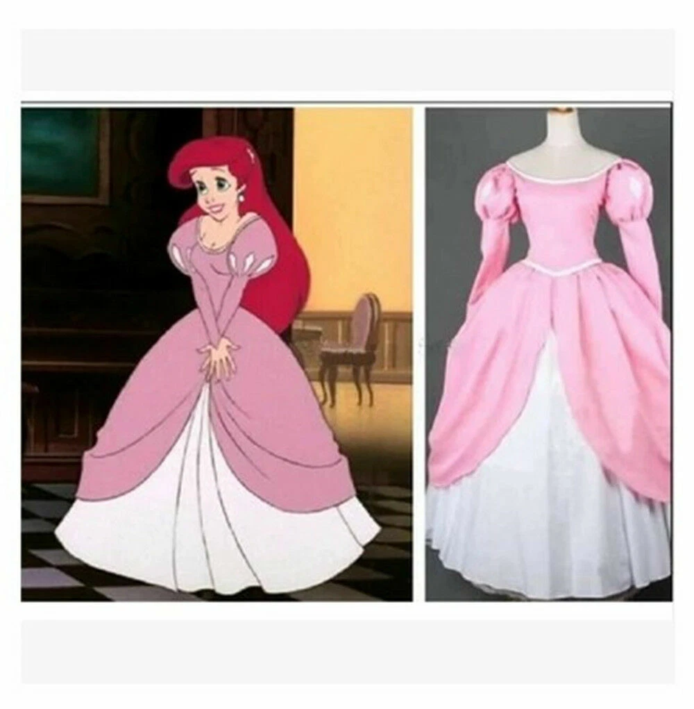 ariel in pink dress