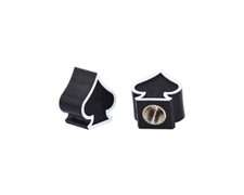 NEW! VINTAGE SPADE STYLE VALVE CAPS IN BLACK/WHITE USED FOR SCHRADER VALVE.