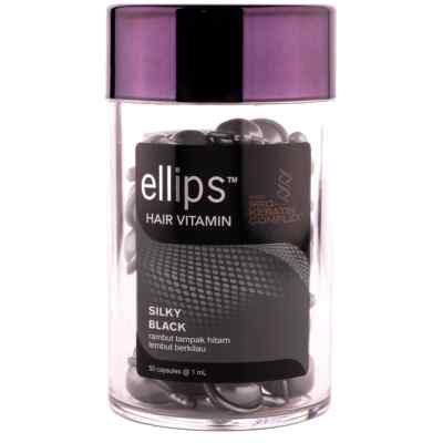 Ellips Hair Vitamin Silky Black Silk night with Pro-keratin Complex 50 x 1 ml