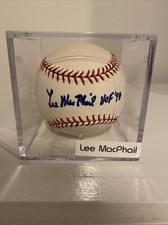 Hall of Famer Lee MacPhail Signed Baseball with HOF 98 - PSA/DNA Authenticated