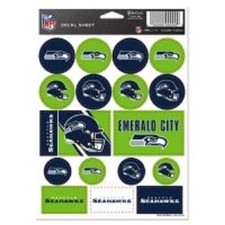 Seattle Seahawks 5 x 7 Sticker Sheet Free Shipping