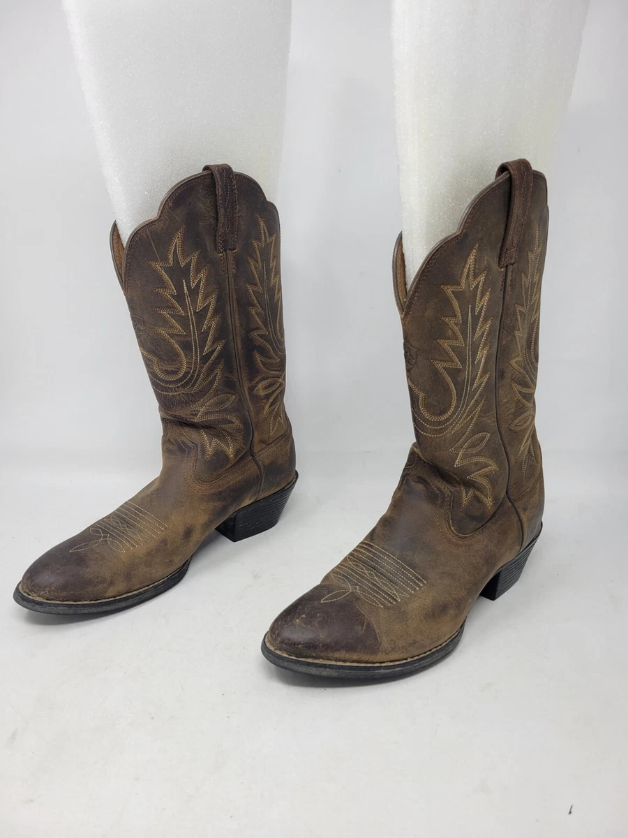 Ariat Heritage R Toe Western Boot Women s Size 6.5 B Distressed Brown Leather