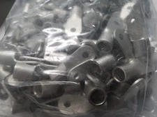 (100) 2 awg RING TERMINAL LUG #10 STUD HOLE LUGS TINNED COPPER NON INSULATED PRD