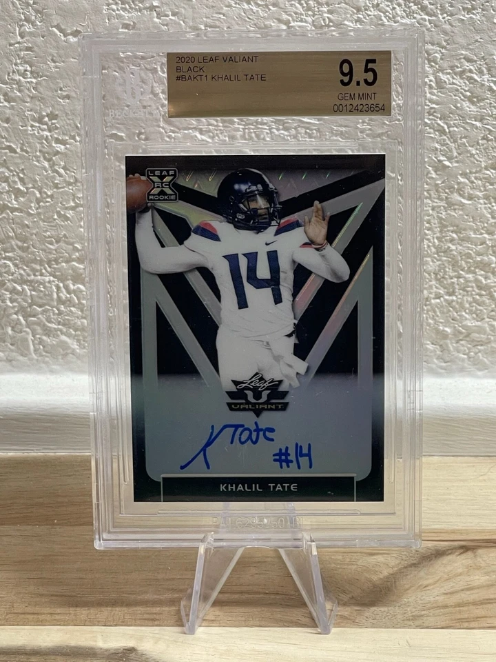 2020 Leaf Valiant Black #BAKT1 Khalil Tate RC BGS 9.5 GEM MINT /5 #'d 4/5 - Image 3 of 4