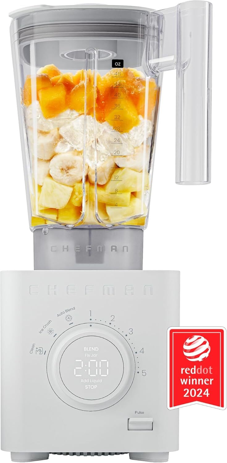 Chefman Obliterator 48oz 1380W Powerful Blender for Smoothies Shakes Concrete Crushing