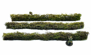 Wargames Hedges 28mm Ready to Play 1&#034; Bolt Action WW2 20mm 1/48 1/72 Model Scale