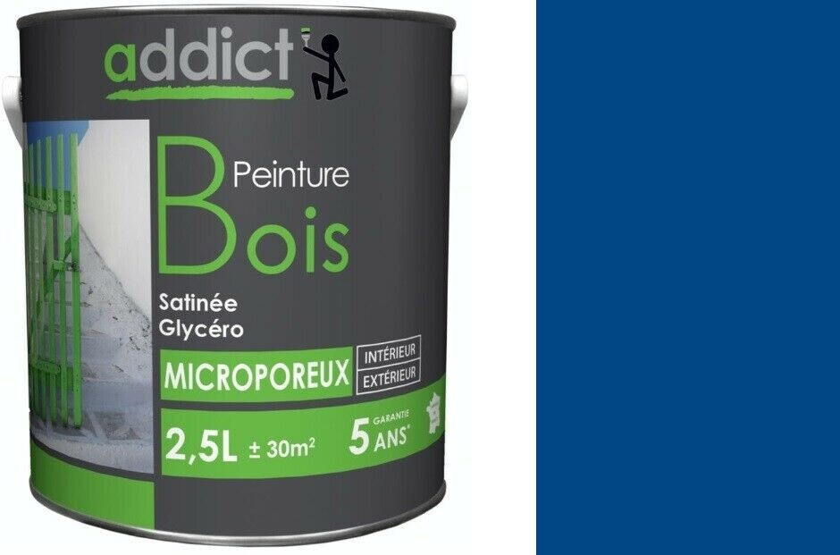 Vernice Speciale Legna Acrilico Blu Navy 2.5L Ral 5010 Addict Microporoso Inte