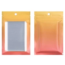 200/500 Gradient Orange Red Mylar Foil Matte Bags Resealable Zipper Seal Pouch