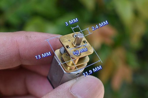 DC 3V-6V 5V Micro Mini 030 Full Metal Gearbox Gear Motor Speed Reduction Robot - Picture 3 of 5