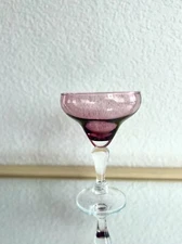 Amethyst Hand Blown Margarita Glass