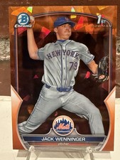 2023 Bowman Chrome Draft Sapphire Jack Wenninger Orange /25 #BDC-68 Mets