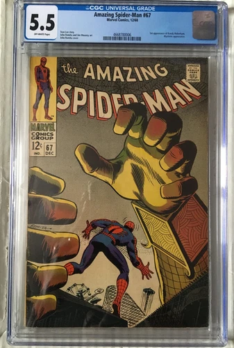 AMAZING SPIDER-MAN #67 1st RANDY ROBERTSON CGC 5.5 FINE-