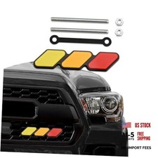 Grille Decor Badge, 3-Color Upgrade Emblem, Grille Insert Yellow Orange Red