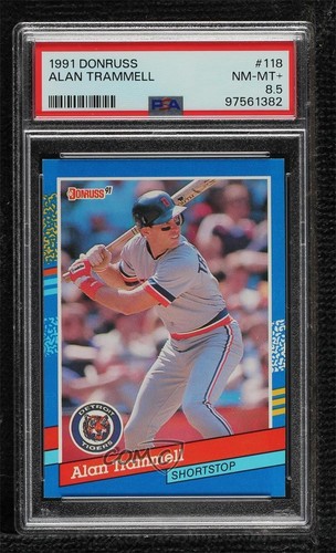 1991 soldes Donruss Alan Trammell #118 PSA 8.5 HOF