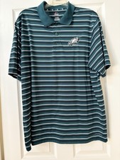 Philadelphia Eagles Cool Base Performance Golf Polo Shirt Majestic Mens 2XL