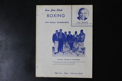 Vintage 1960 San Jose State Boxing Program NCAA Champions Guide Sports