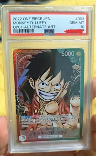 PSA 10 Monkey D. Luffy OP01-003 Leader Parallel Romance Dawn One Piece Jap