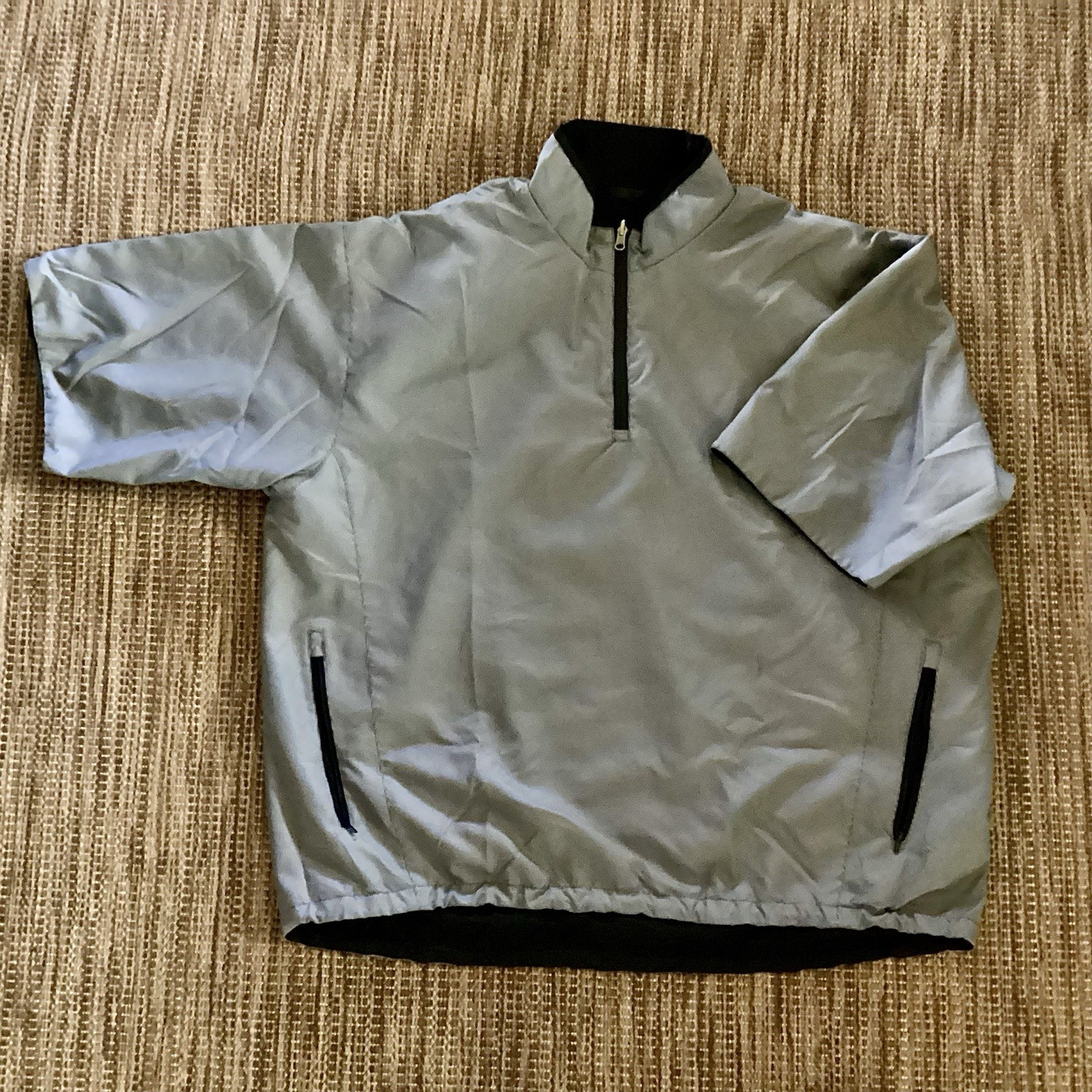 ZERO RESTRICTION Tour Series  Reversible 1/2 Sleeve Golf Pullover Gray Black XXL