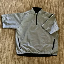 ZERO RESTRICTION Tour Series  Reversible 1/2 Sleeve Golf Pullover Gray Black XXL