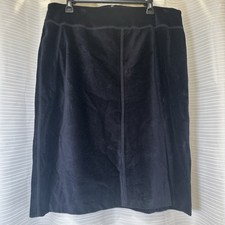 NWT JONES NEW YORK SIZE 16W NAVY CORDUROY SKIRT VTG MADE IN USA VINTAGE WOMENS