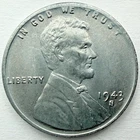 1943 S Lincoln Wheat Steel Cent AU/BU Weak Strike Nice U.S. Coin