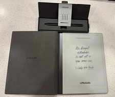 reMarkable 2 - 10.3” Paper Tablet with Marker Plus & Premium Leather Book Folio