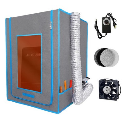 Resin 3D Printer Enclosure with Ventilation Kit Speed Control Vent Dustproof ...
