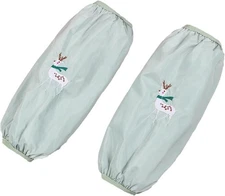 Khakho 1 Pair Waterproof Arm Sleeves,Kitchen Sleeves for Women, Green 