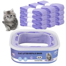 12 Pack Cat Litter Refills, Compatible with Genie Bag Refills, Enhanced Odor ...