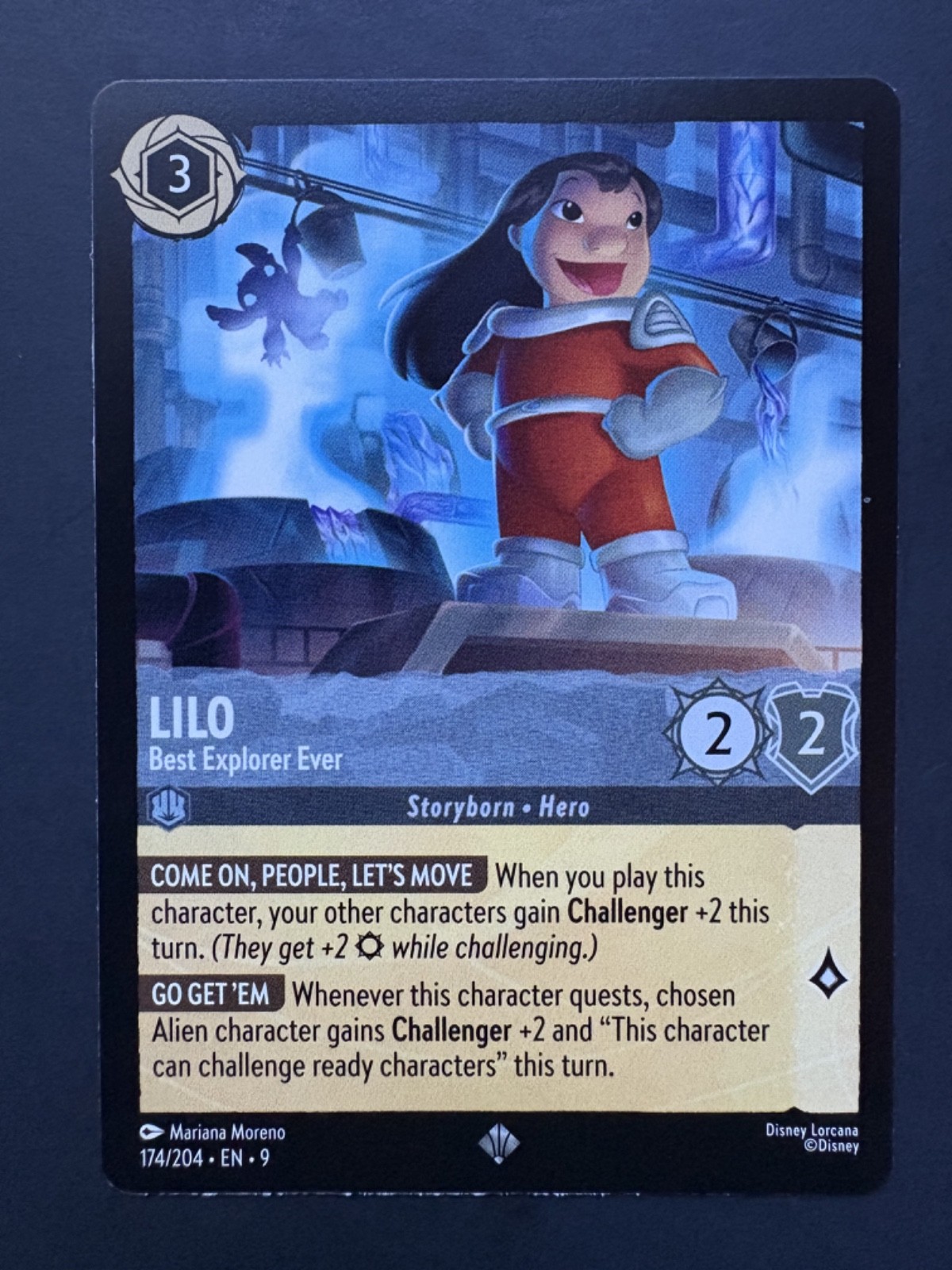 Disney Lorcana Fabled - Lilo - Best Explorer Ever - 174/204 - Super Rare NM