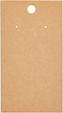 Earring Display Cards for Selling - 3.5 x 2 in Brown - 200 Count Jewelry Card...