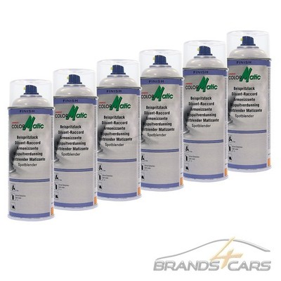 6x 400ml COLORMATIC BEISPRITZLACK SPOT REPAIR SPOTBLENDER VERDÜNNUNG 114229