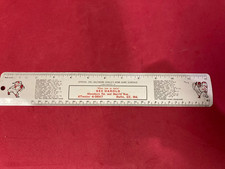 Vintage 1961 Baltimore Orioles Schedule on Metal ruler, advertising