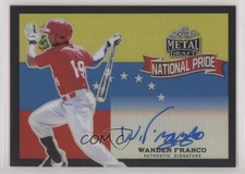 2018 Leaf Metal Draft National Pride Black /15 Wander Franco #NP-WF1 Auto