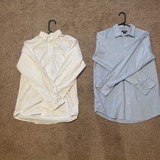 2 Size 18 Chaps Long Sleeve Button Up Dress Shirts