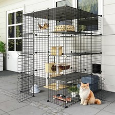 Oneluck 55 Inch Catio Outdoor Cat Enclosure with Super Large Enter Door, Balc...