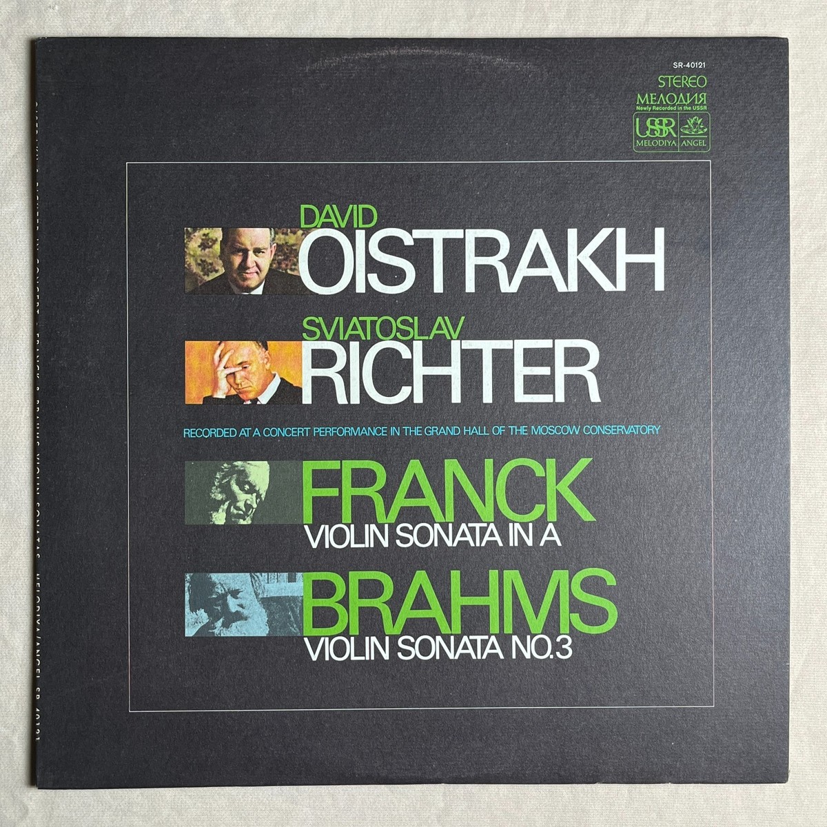 OISTRACH/RICHTER Violin Sonata 1970 Vinyl LP Melodiya/Angel SR