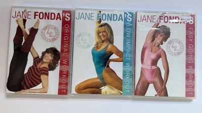 Jane FONDA 3 DVD Lot Original Low Impact Easy Going Exercise Workout Sealed New
