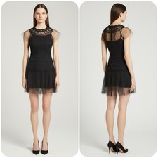 RED VALENTINO LACE LAYERED FITTED DRESS SZ US4 - BRAND NEW WITH TAGS