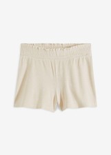 Frottee-Shorts Gr. 48/50 Kieselbeige Damenshorts Bermuda Kurz-Hose Neu