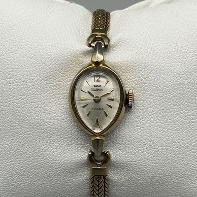 Vintage Waltham Cocktail Watch Womens 13mm Gold Tone 17J Manual