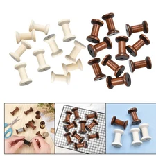 10Pcs Thread Spools Wooden Bobbins 2 inch Empty Spools for Crafts for Cord